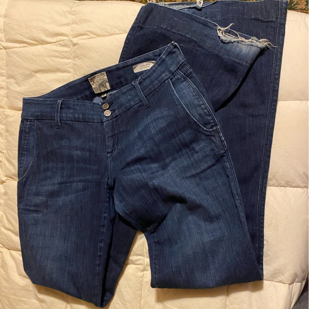 Dylan George trouser cut jeans